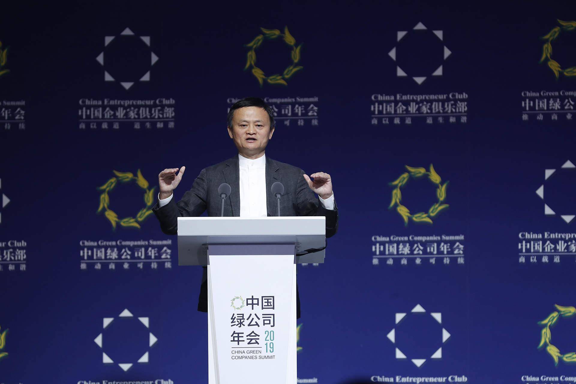 中国企业家俱乐部主席、阿里巴巴集团董事局主席马云